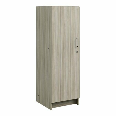 TOT MATE TM2084A.S3322 Shadow Elm Single-Door Tall Laminate Cabinet - 19 1/2'' x 20 1/2'' x 59 1/2'' 538TM2084BLA